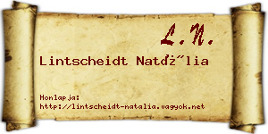 Lintscheidt Natália névjegykártya